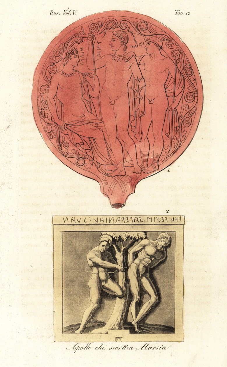 Gamle etruskiske figurer av Apollo av Unknown artist