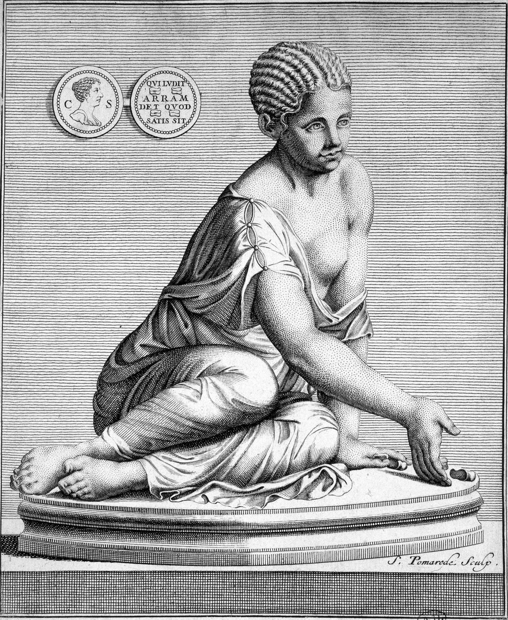 Gammelt spill: osselettene. av Unknown artist