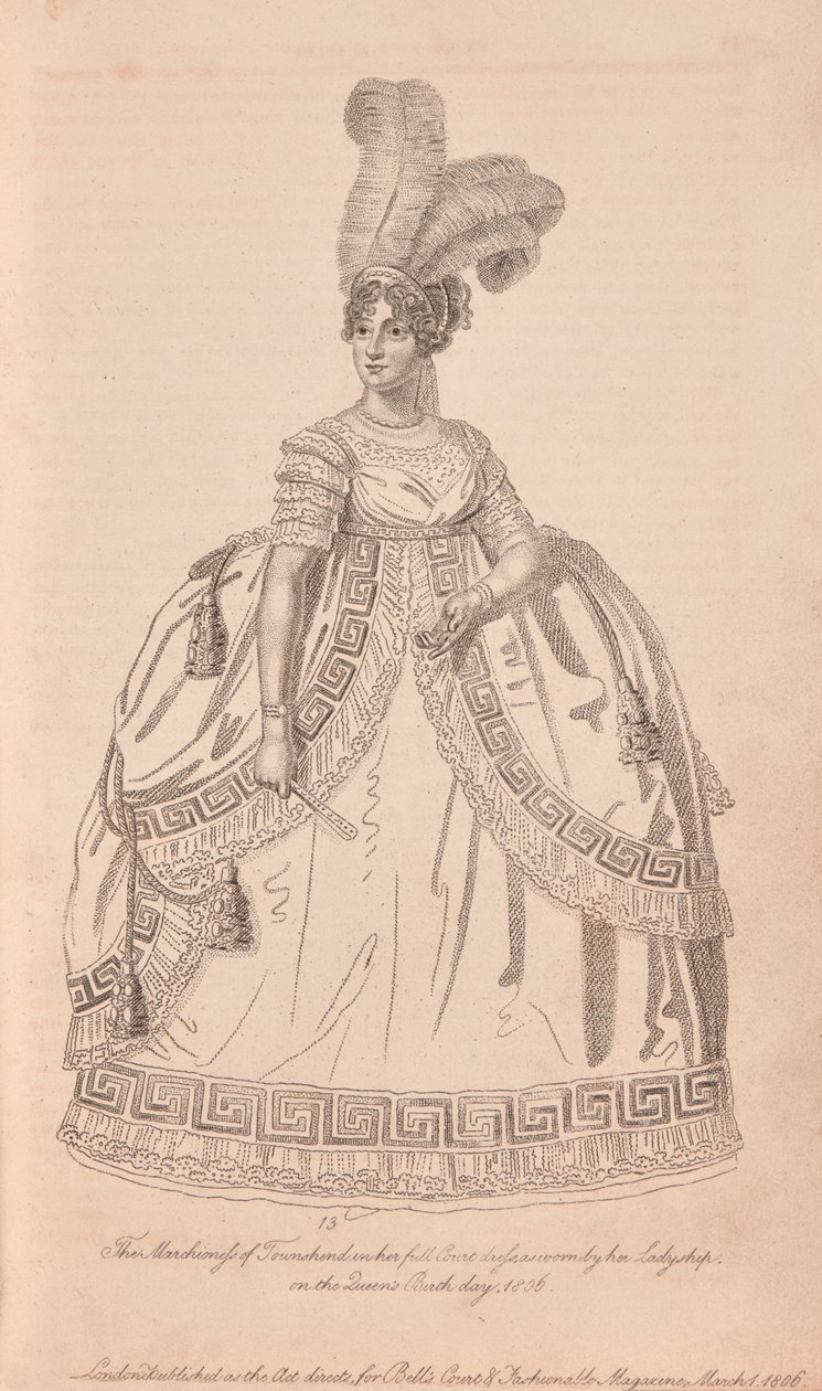 Anne Townshend, Marchioness Townshend i hel hoffkjole av Unknown artist