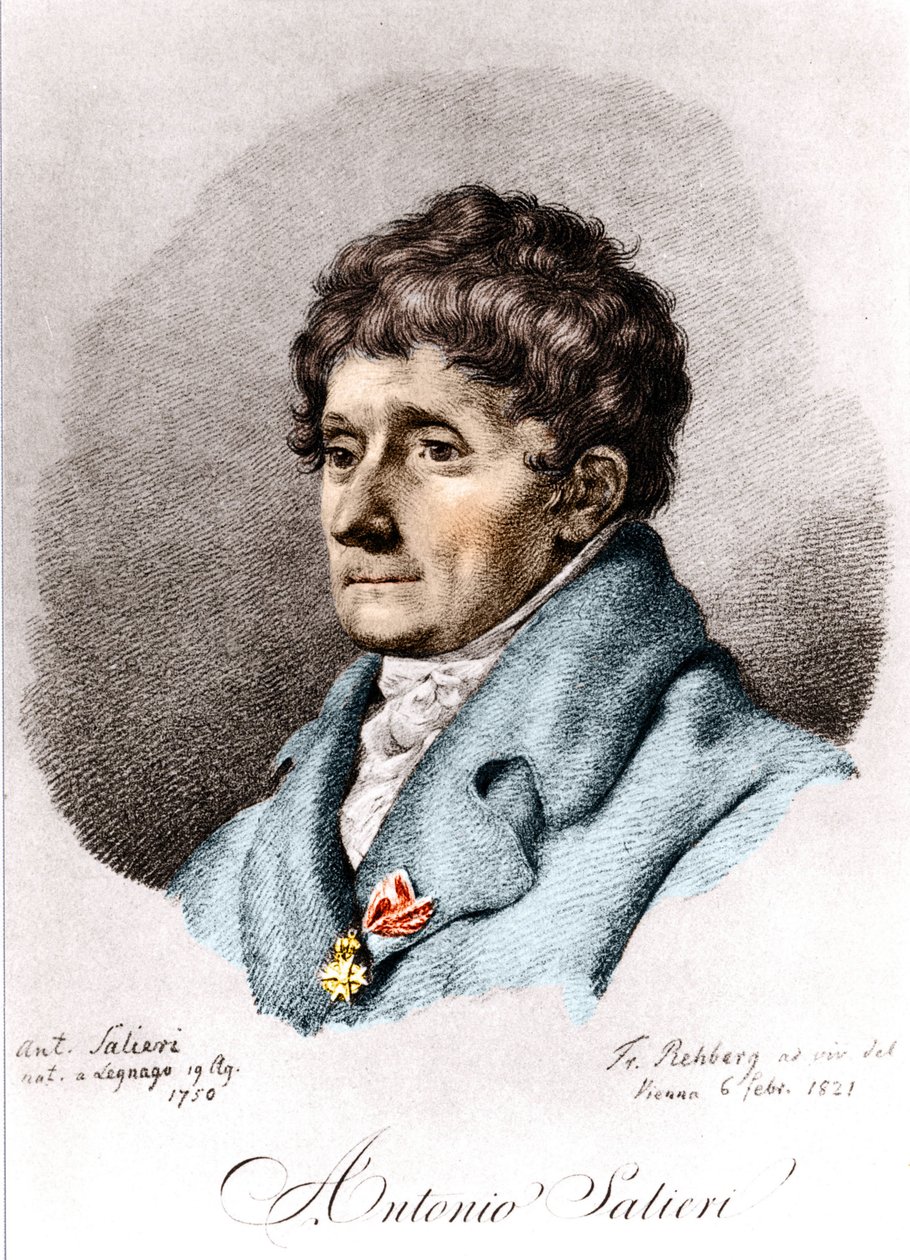 Antonio Salieri , italiensk komponist og dirigent (Legnago av Unknown artist