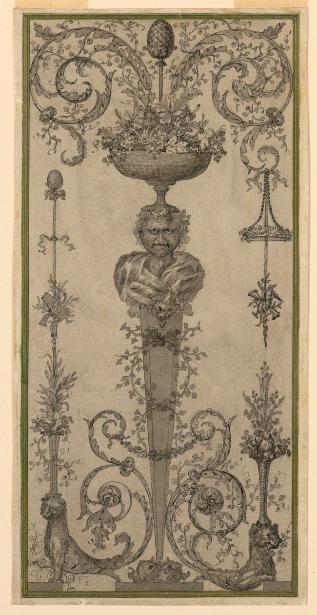 Arabesk design for et panel av Unknown artist
