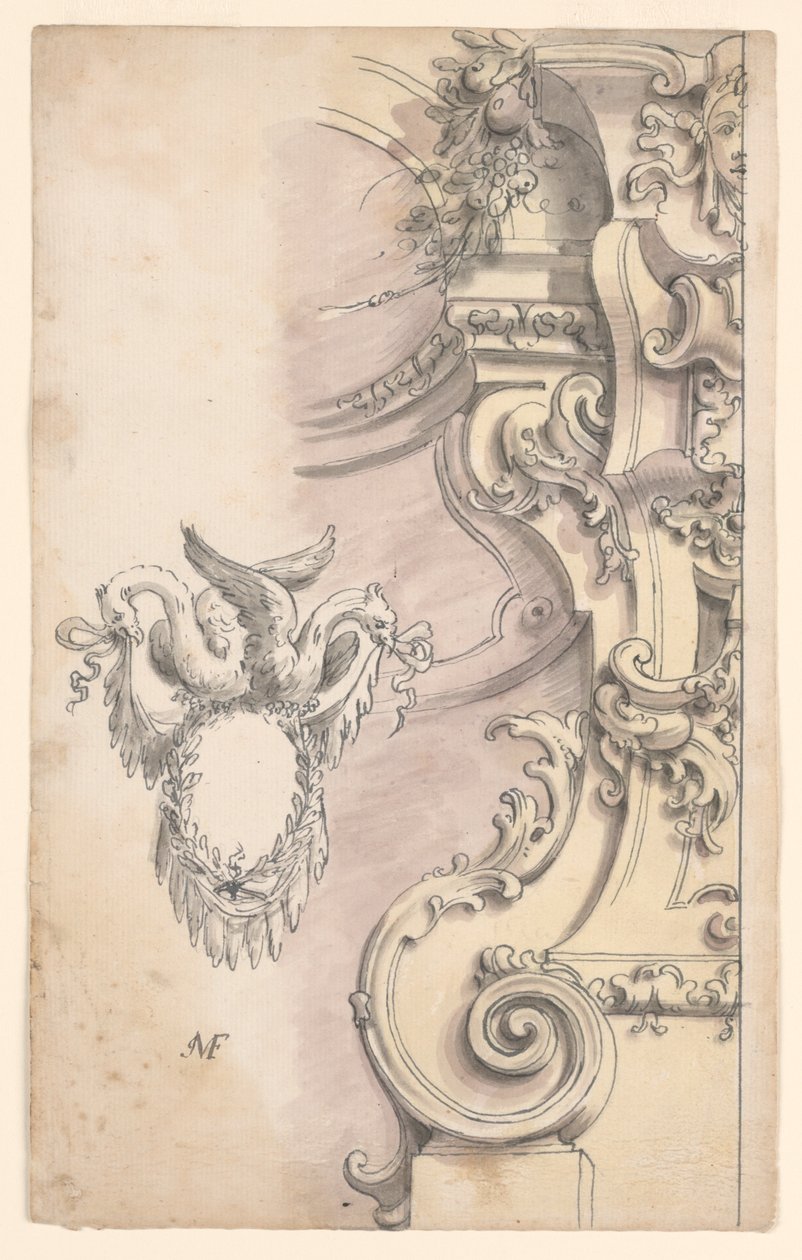 Arkitektoniske ornamenter t av Unknown artist