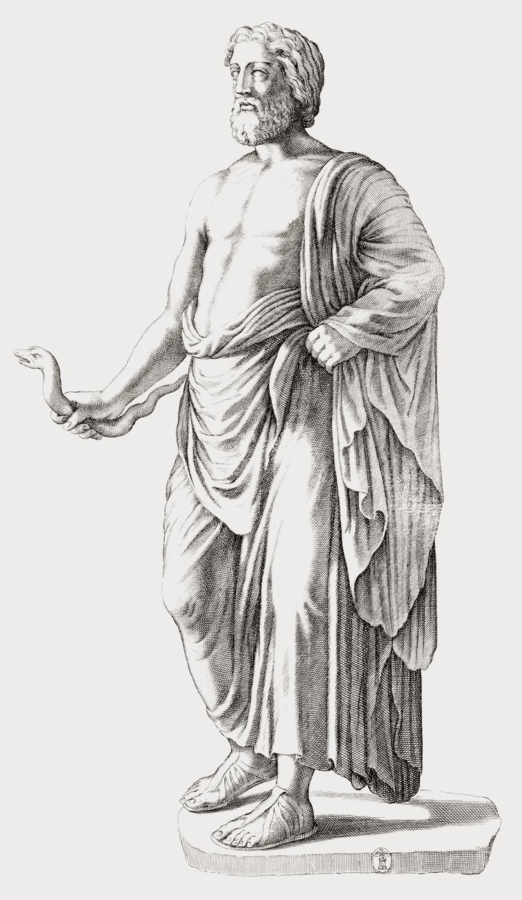 Asclepius. Portrett. av Unknown artist