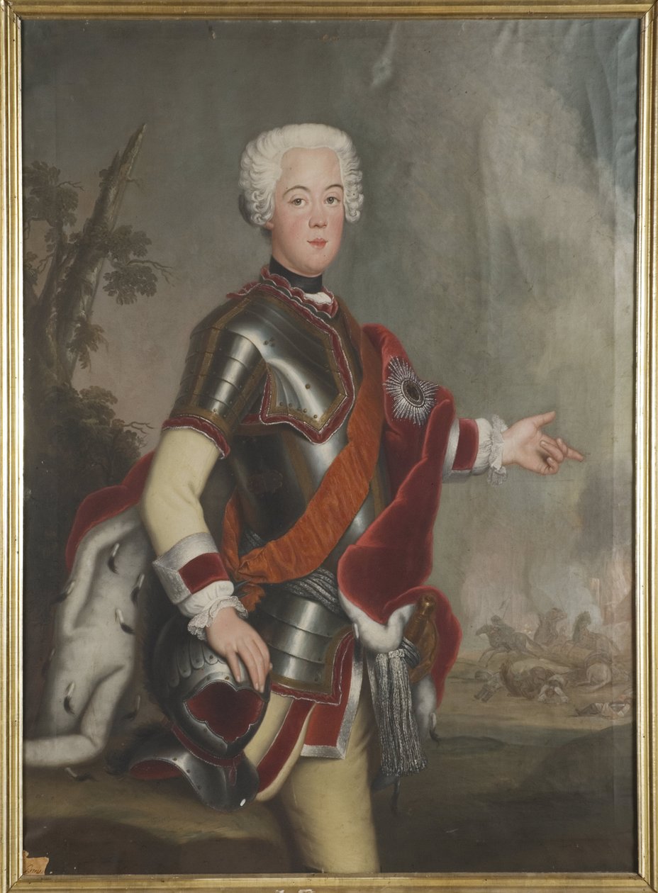 Auguste Guillaume de Prusse, prins et general - Portrett av prins Augustus William av Preussen (1722-1758), Anonym . Olje på lerret, første halvdel av 1700-tallet.. Dimensjon : 149x117 cm. Nationalmuseum Stockholm av Unknown artist