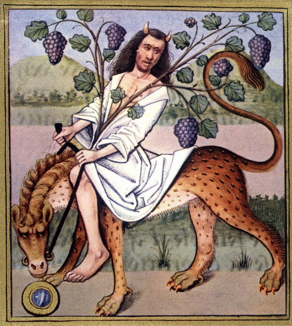 Bacchus (Bacco) - repro. fra 1400-tallets belysning av Unknown artist