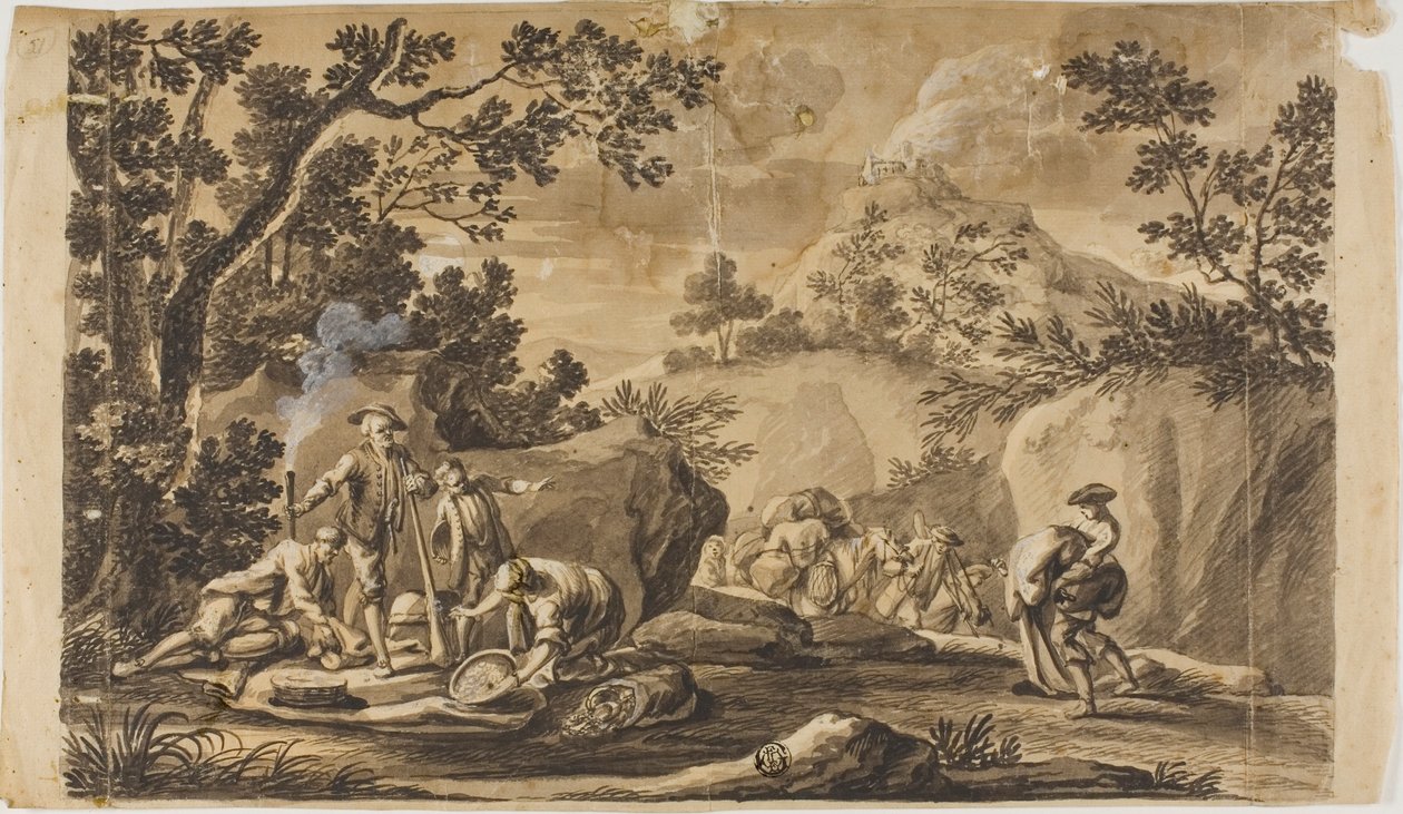 Banditter med tyvegods av Unknown artist