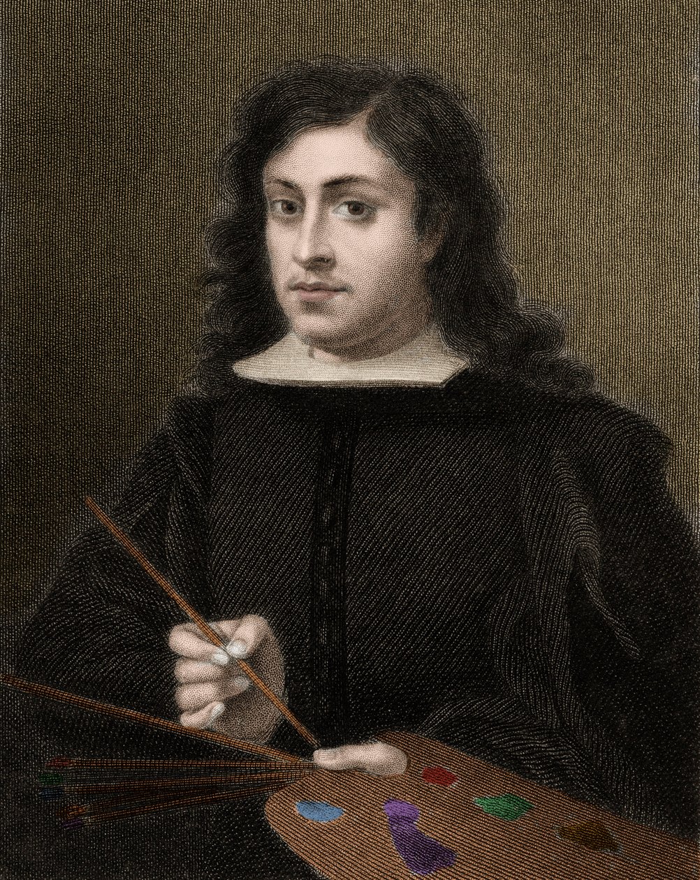 Bartolome Esteban Murillo c1618-1682 - gravering - 1800-tallet av Unknown artist