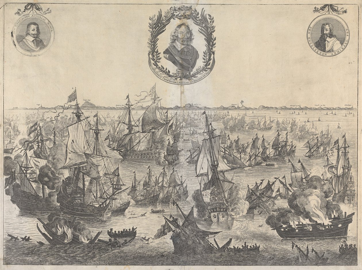 Slaget ved Scheveningen, 31. juli 1653 av Unknown artist