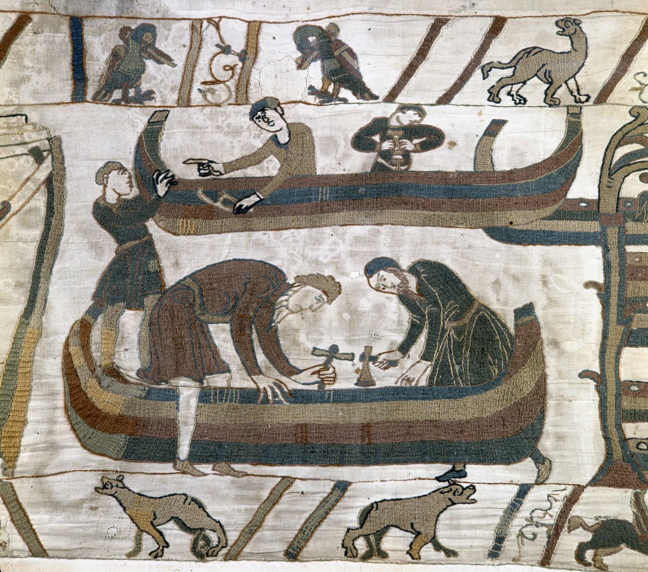 Bayeux-teppe, kjent som Broderi av Dronning Mathilde av Unknown artist
