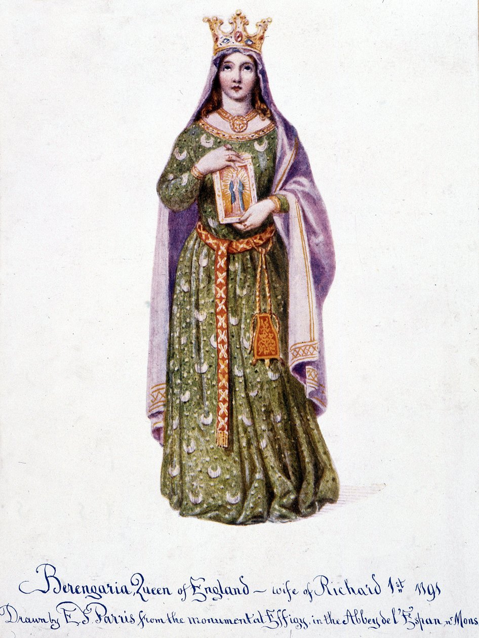 Berengaria av Navarre kone til Richard I av England - Berangere av Navarre - Berengere, dronning av England, kone til Richard I 1191 av Unknown artist