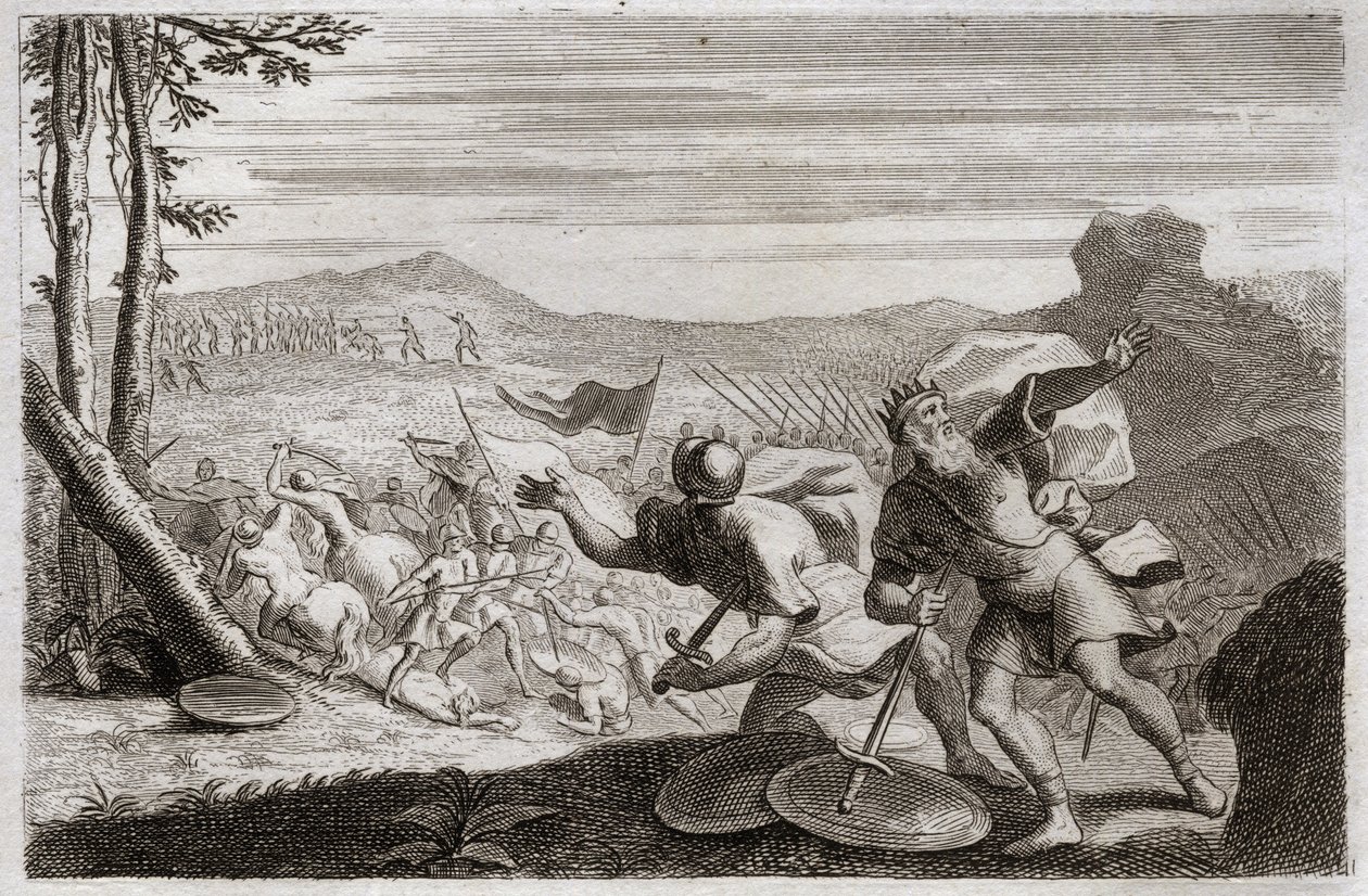Bible of Royaumont, Old Testament: Defeat of Saul. Saul