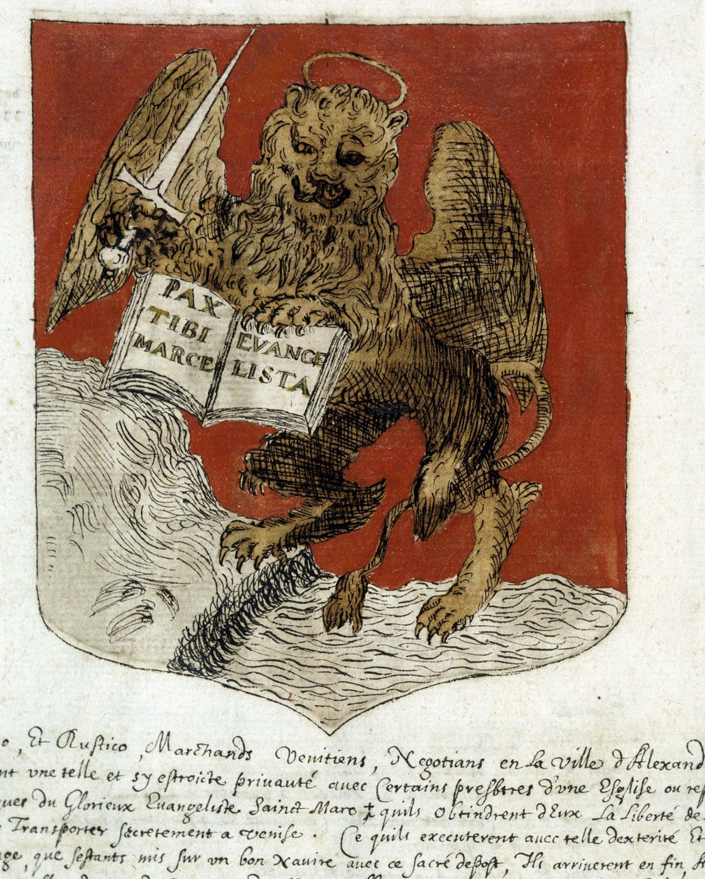 Blazon av "Republikken Venezia". sd. 1800-tallet. av Unknown artist
