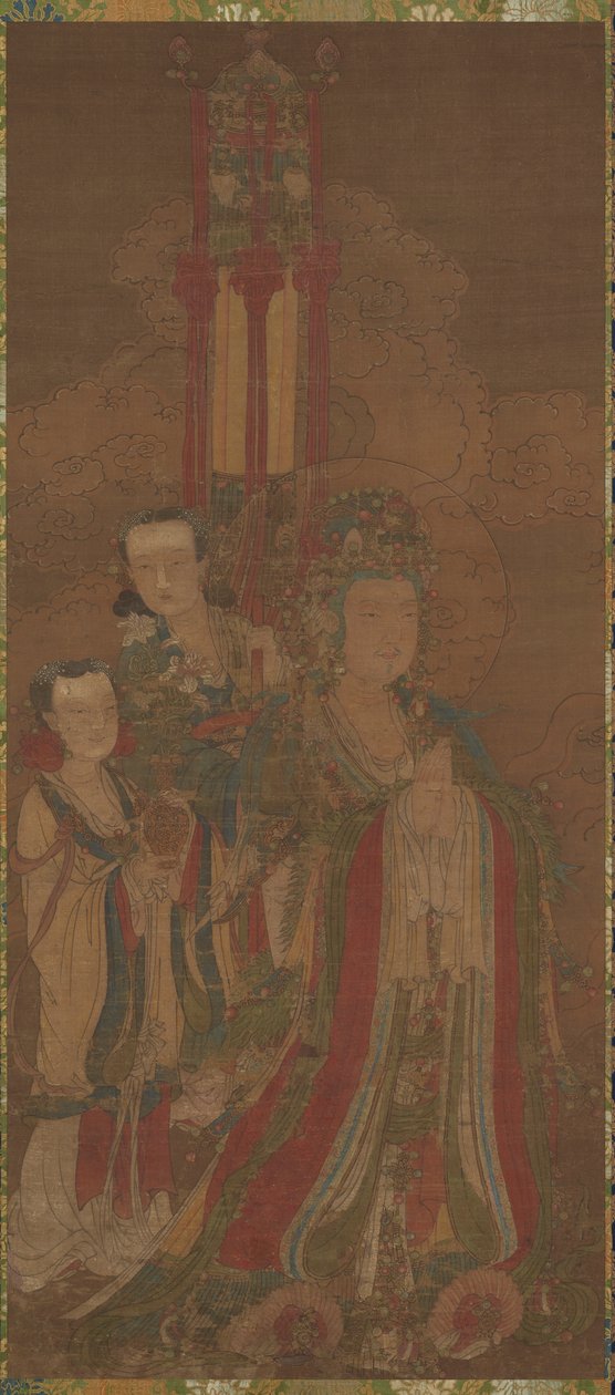 Bodhisattva og ledsagere av Unknown artist