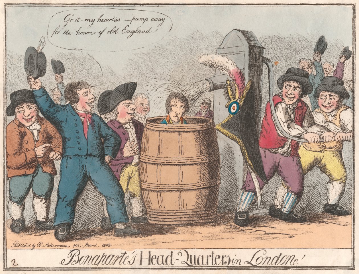 Bonapartes hovedkvarter i London av Unknown artist