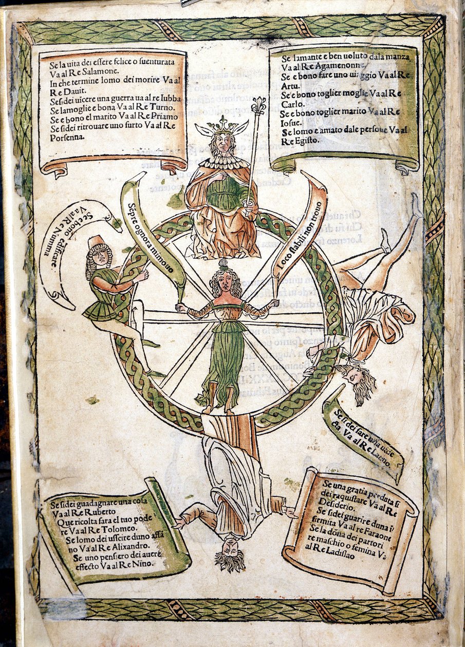 Book of the Fate of Fortune av Lorenzo Spirito. Inunable av 1484. Marciana bibliotek. Venezia av Unknown artist