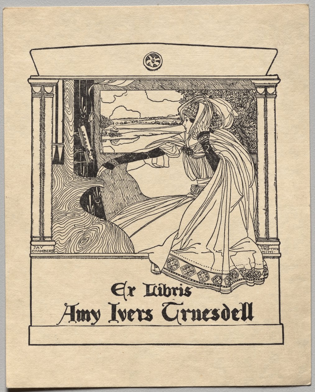 Bookplate: Amy Ivers Truesdell av Unknown artist