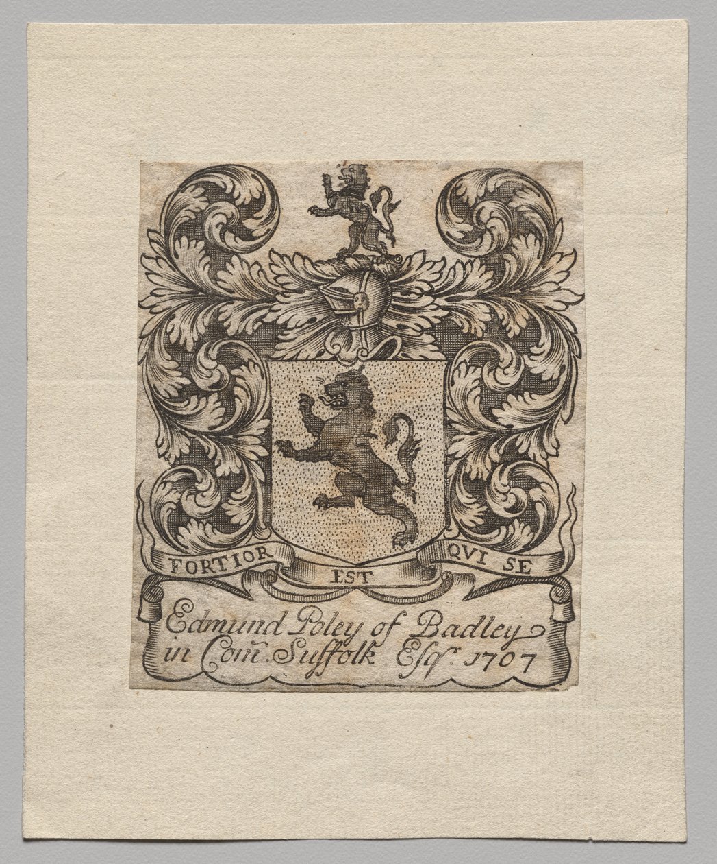 Bokskilt: Edmund Poley fra Badley av Unknown artist