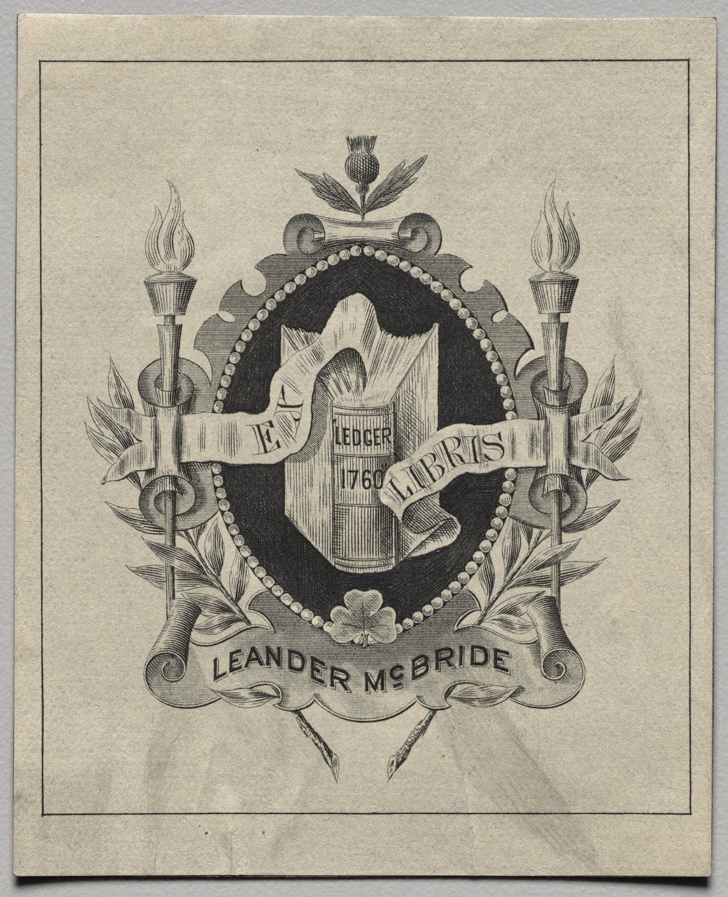 Bokplate: Leander McBride av Unknown artist