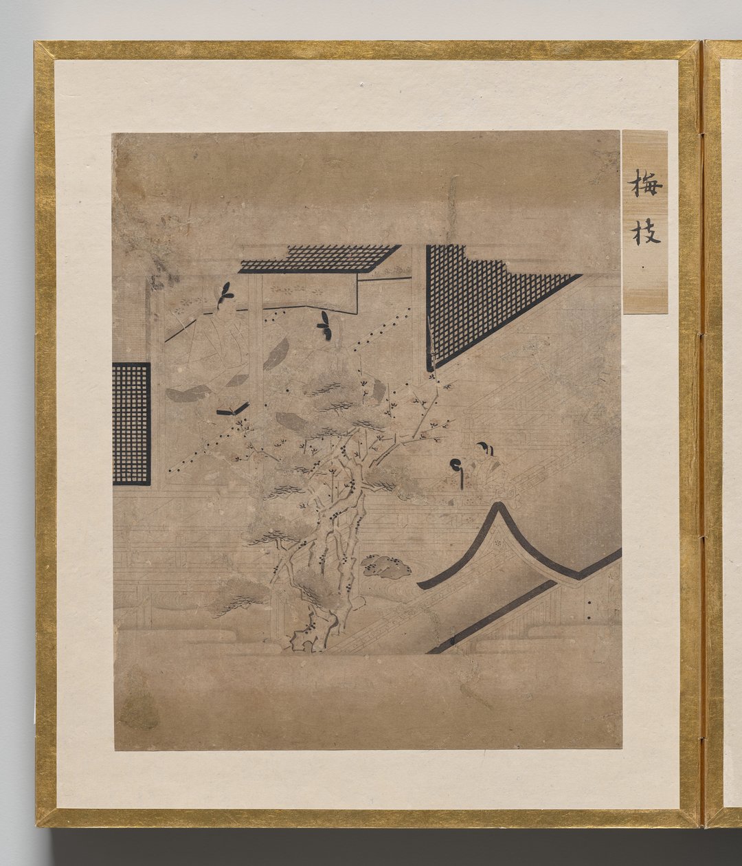 Branch of Plum fra Album of Illustrations for Tale of Genji av Unknown artist