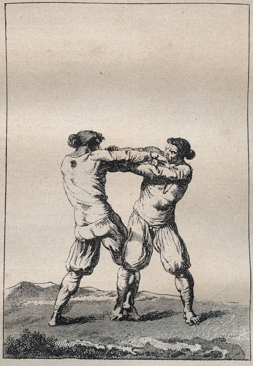 Bretonske brytere gravert i "" Voyage in Finistere eller State of this Department i 1794 og 1795"" av Jacques Cambry (1749-1807) av Unknown artist