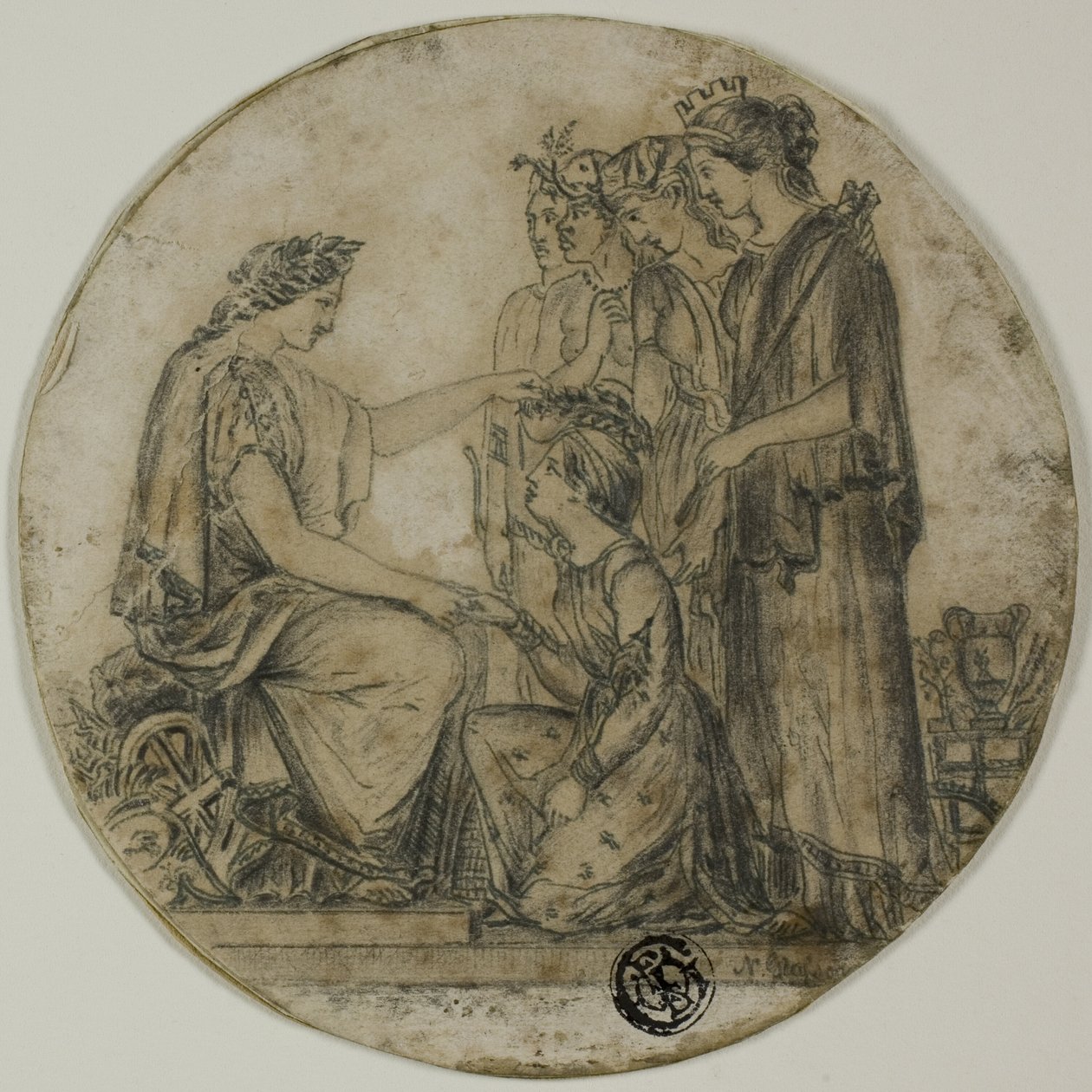 Britannia distribuerer borgerkroner av Unknown artist