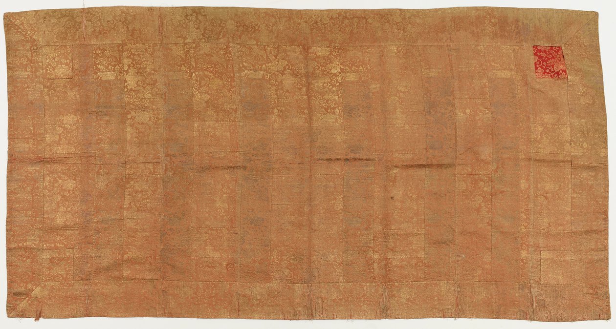Brokade, silke. En buddhistisk munkekappe. Oppdatert: Kesa av Unknown artist