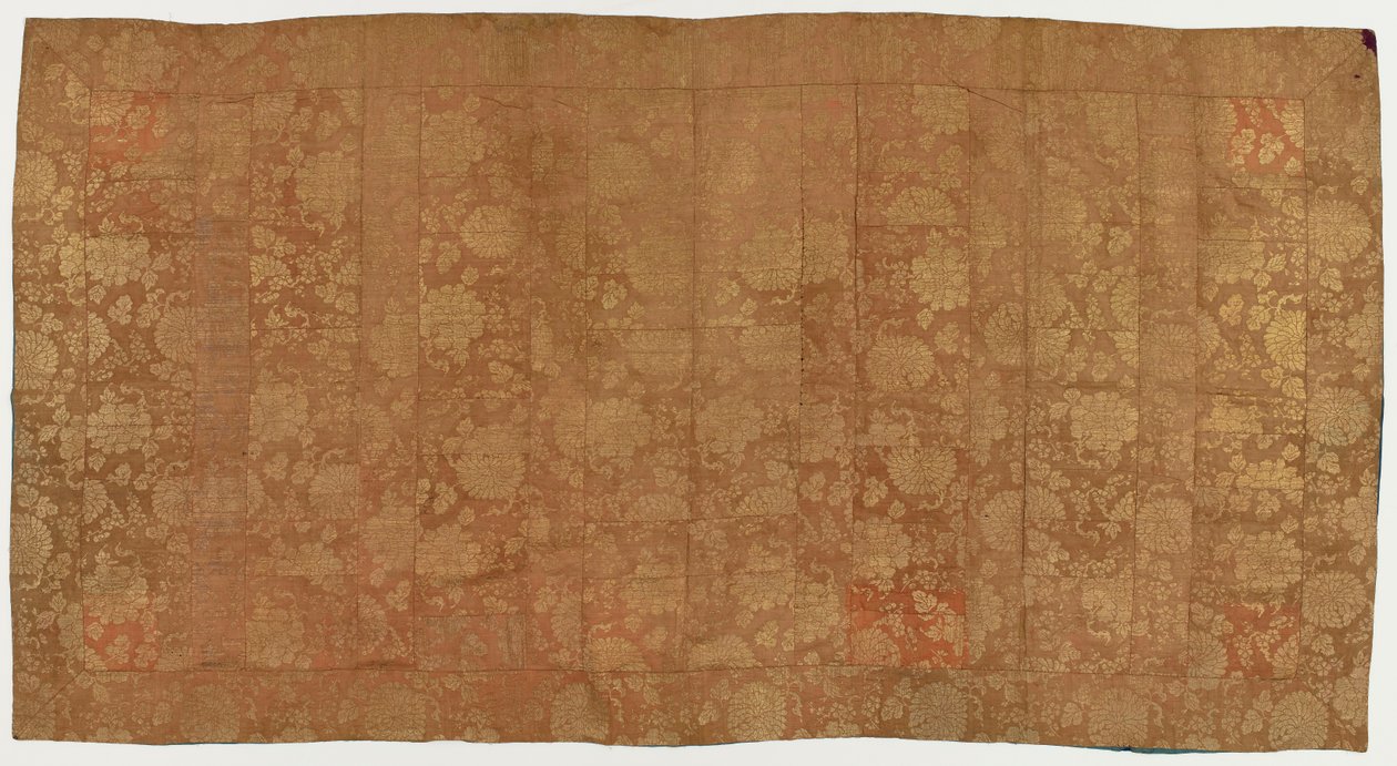 Brokade, silke. En buddhistisk munkekåpe, lappet: Kesa av Unknown artist