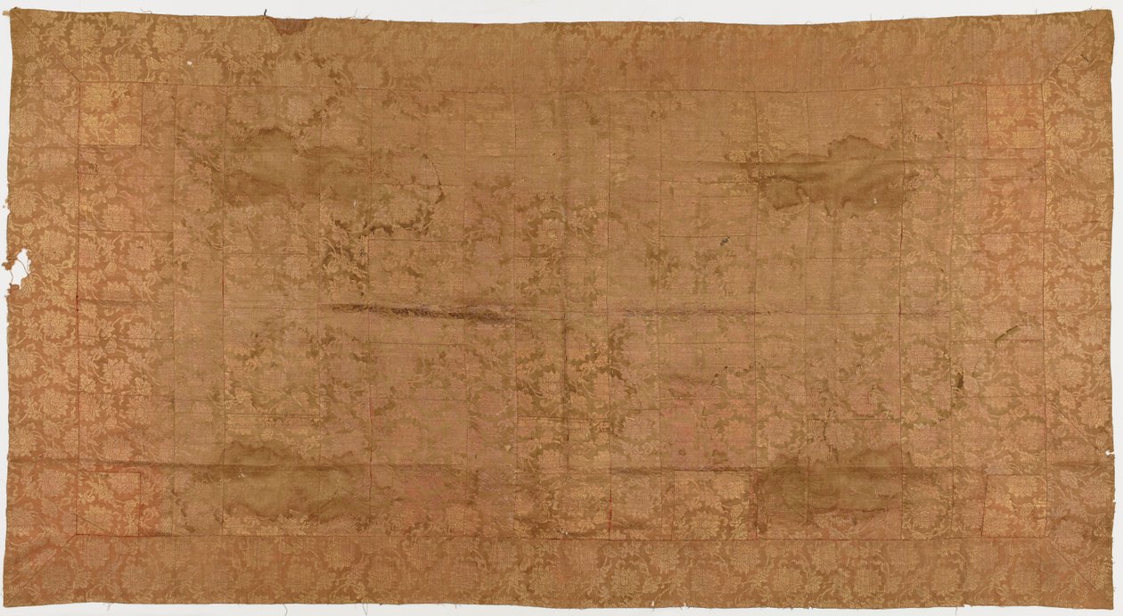 Brokade, silke. En buddhistisk munkekåpe, lappet: Kesa av Unknown artist