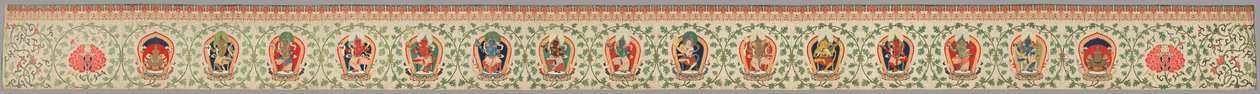 Brocaded Strip, kjent som "Imperial Tribute Brocade" av Unknown artist