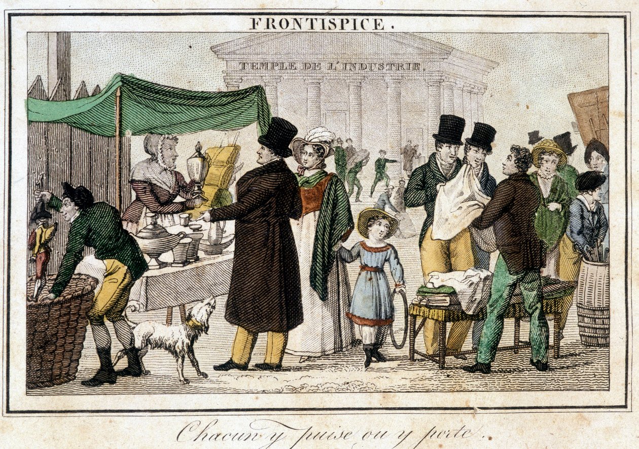 Brocante nær industritempelet. av Unknown artist