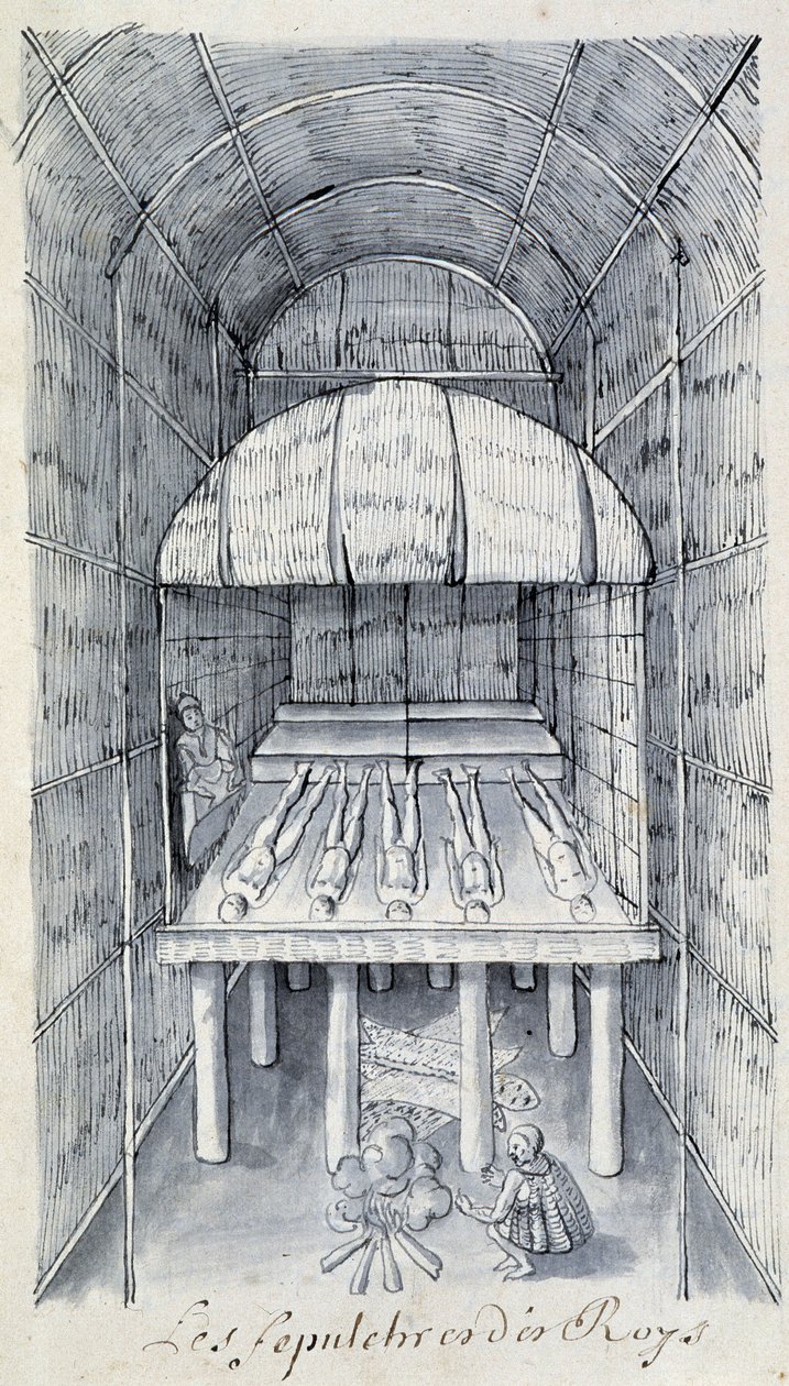 Burial of the Roes- i ""Dialog eller intervju av en franskmann med en villmann"" av Unknown artist