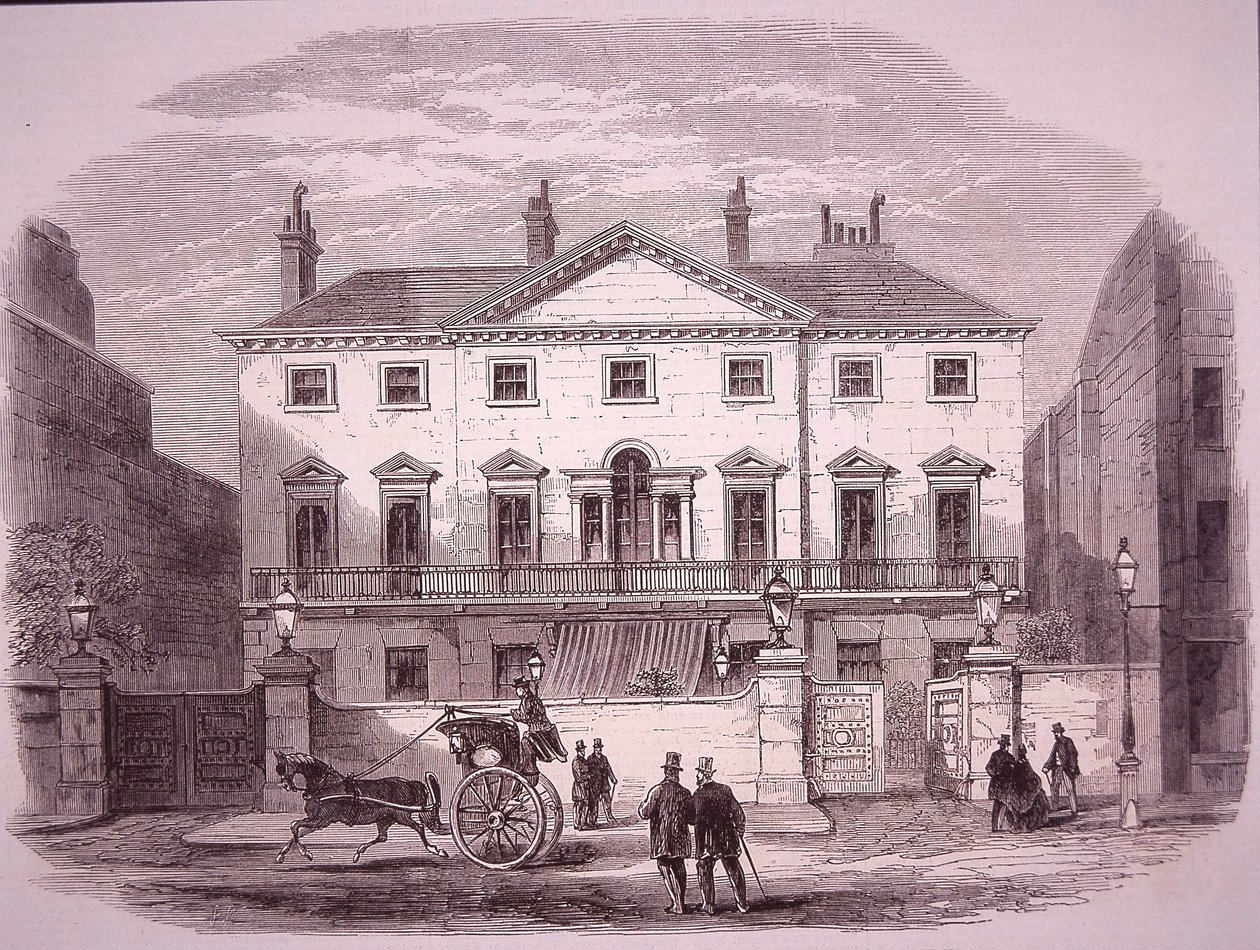 Cambridge House i Piccadilly i 1860, hjemmet til statsminister lord Palmerston av Unknown artist