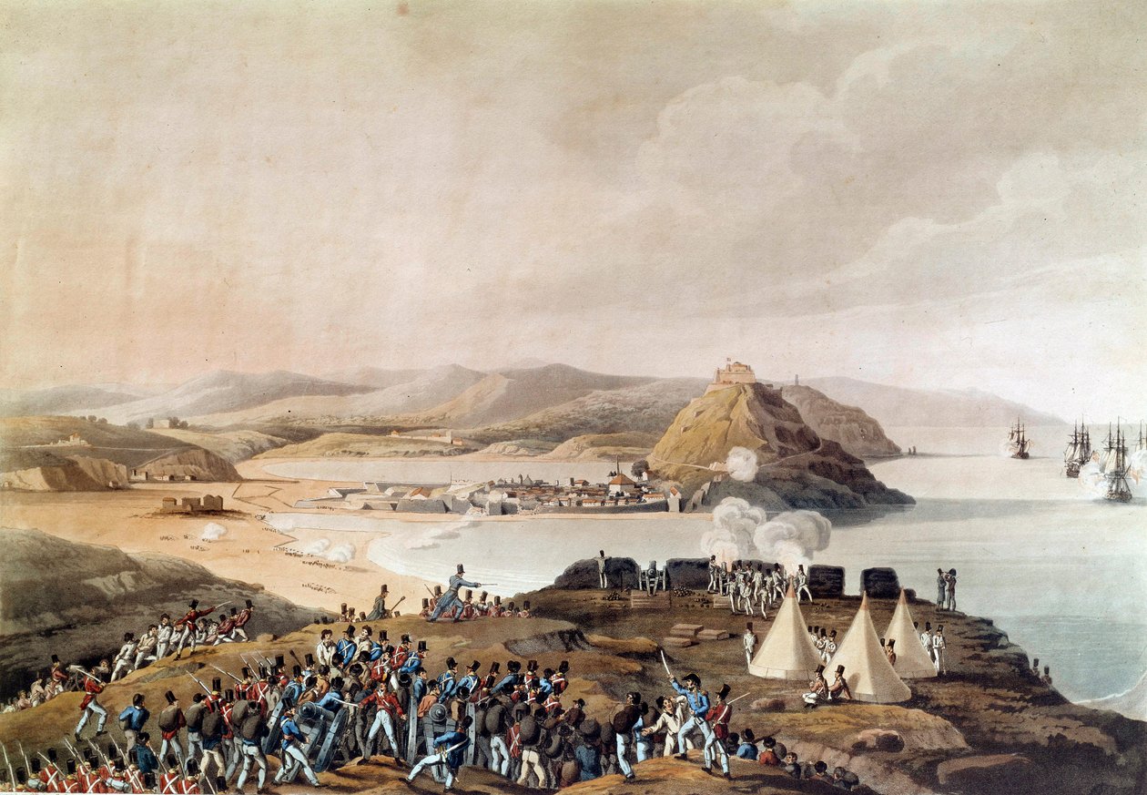 Fangst av byen og citadellet San Sebastian i Spania i september 1813 Litografi av perioden Paris, Musee de l'Armee av Unknown artist