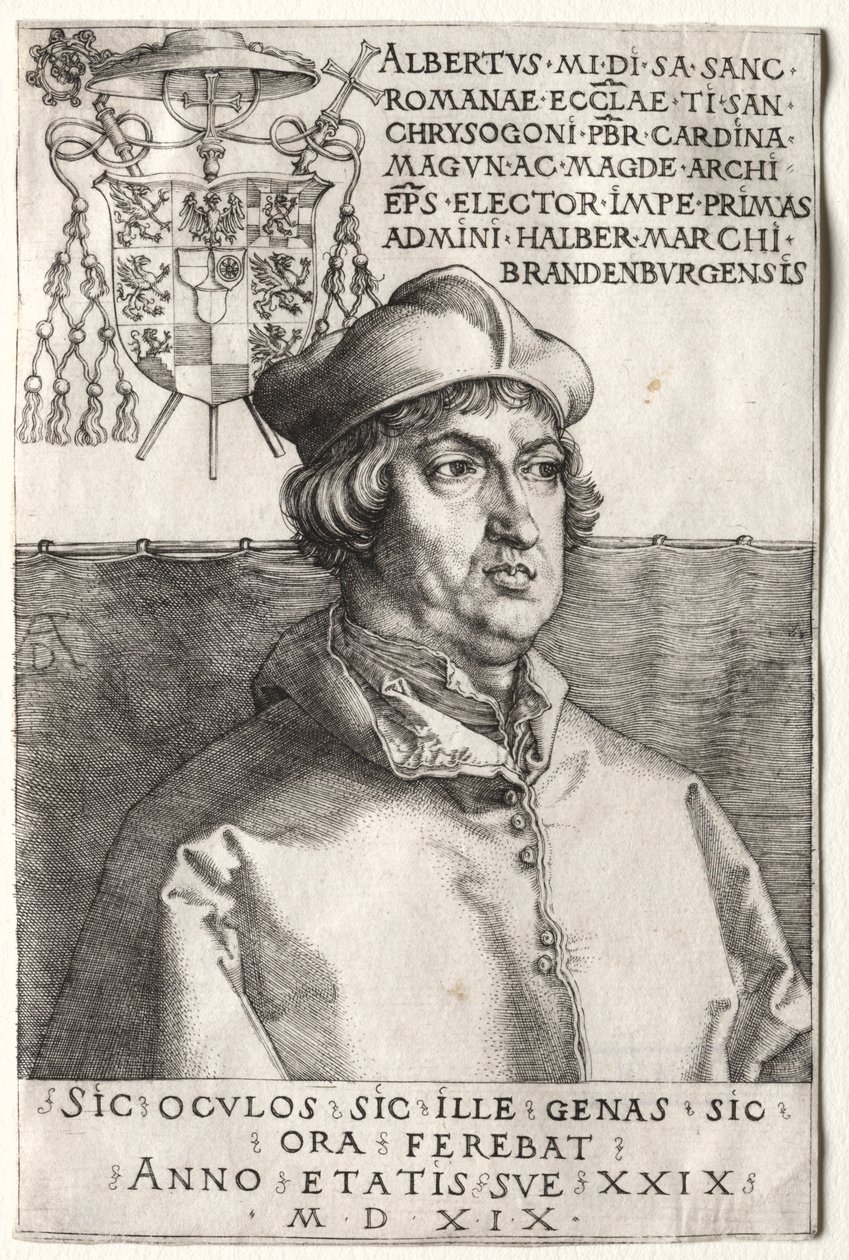Kardinal Albrecht av Brandenburg - Den lille tallerken av Unknown artist