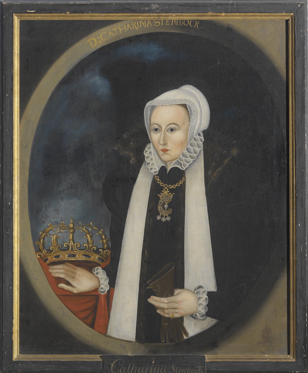 Catherine Stenbock, reine de Suede - Portrett av Catherine Stenbock (1535-1621), dronning av Sverige, anonym . Olje på lerret. Mål: 100x80 cm. Nasjonalmuseet Stockholm av Unknown artist