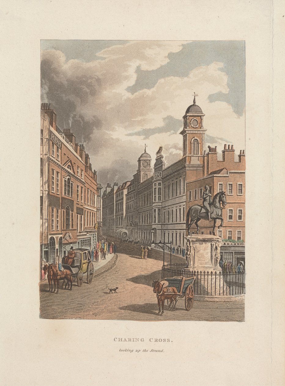 Charing Cross ser opp på stranden av Unknown artist