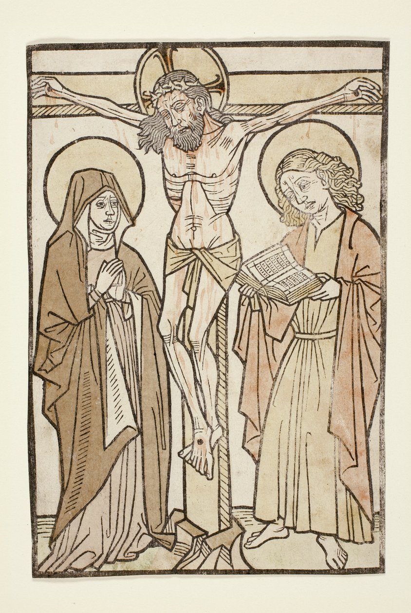 Kristus på korset mellom Maria og Johannes av Unknown artist