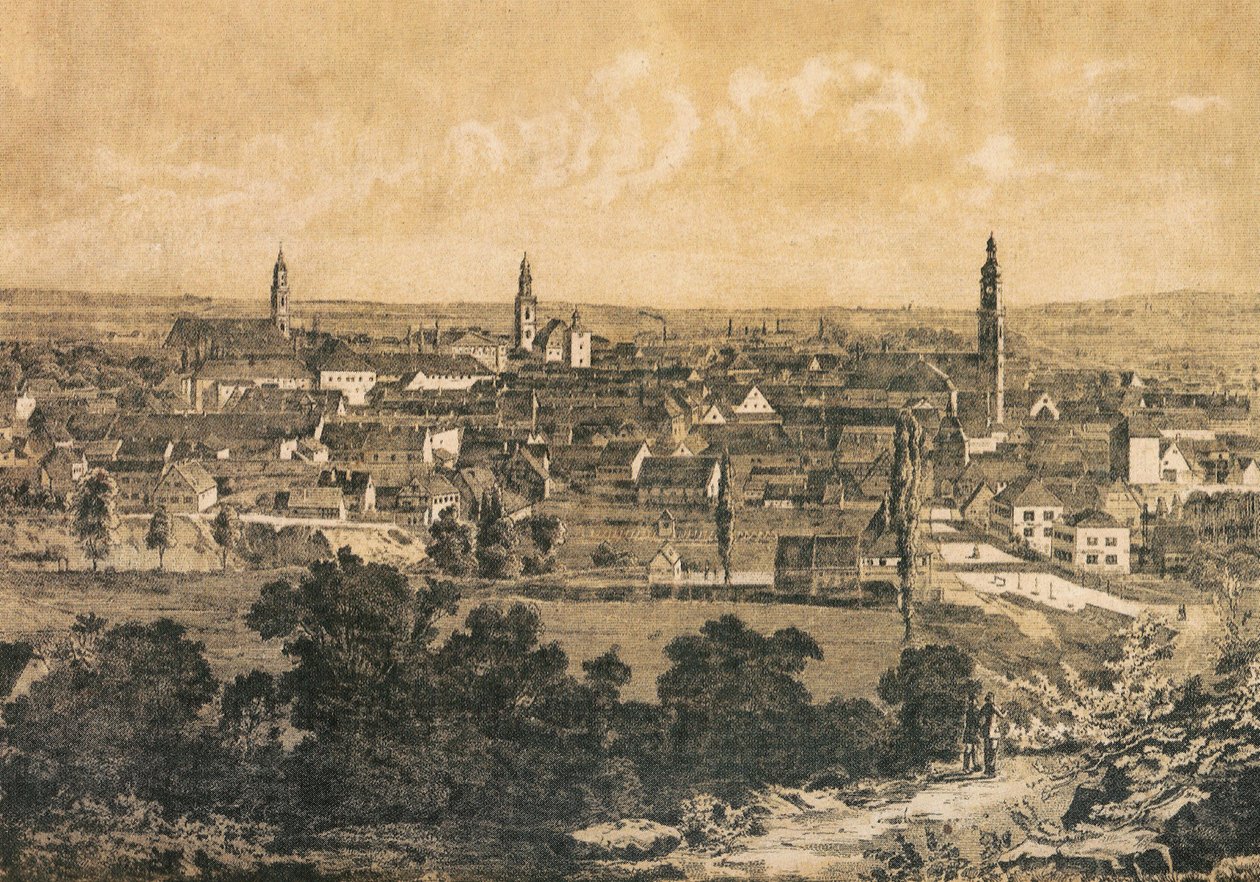 Byen Erlangen, Bayern, Tyskland av Unknown artist