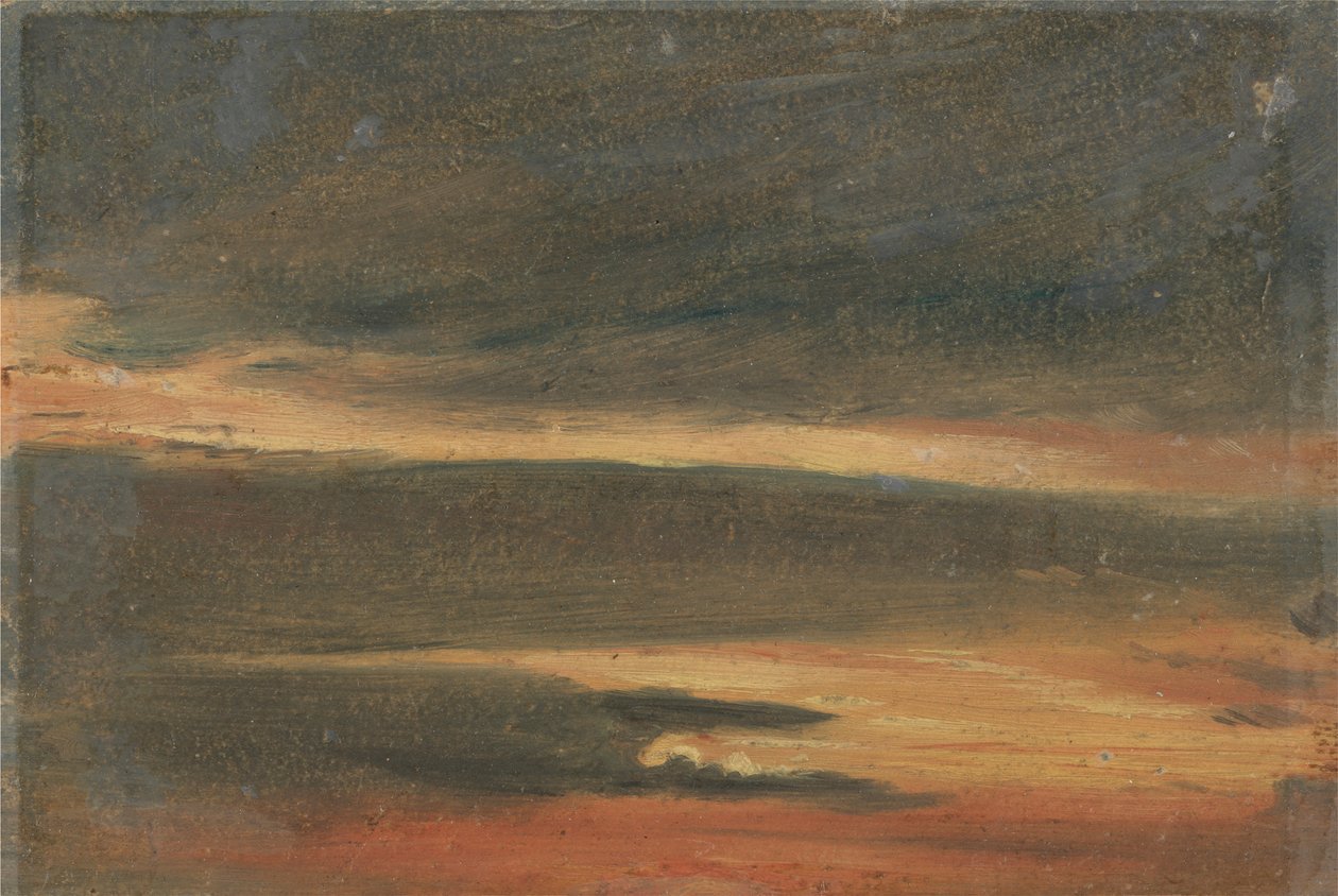 Skyer ved solnedgang av Unknown artist