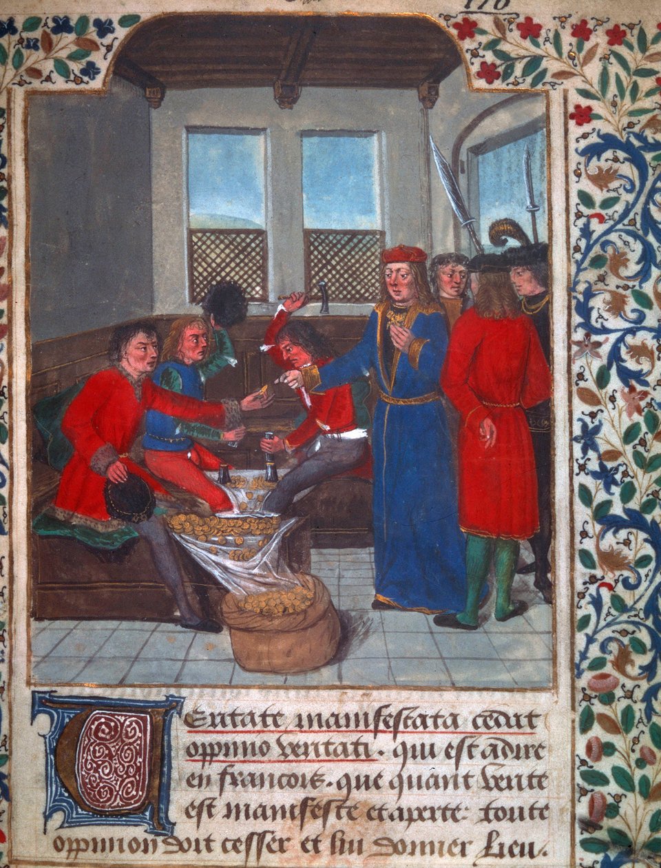 Myntpreging i middelalderen. Miniatyr fra et utkast av Nicolas Oresme (1320-1382). 1400-tallet f.Kr. Paris av Unknown artist