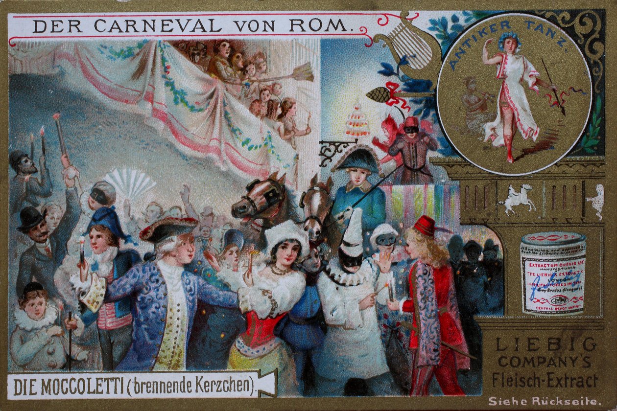 Samlers bildeserie The Carnival of Rome, Moccoletti, brennende lys av Unknown artist