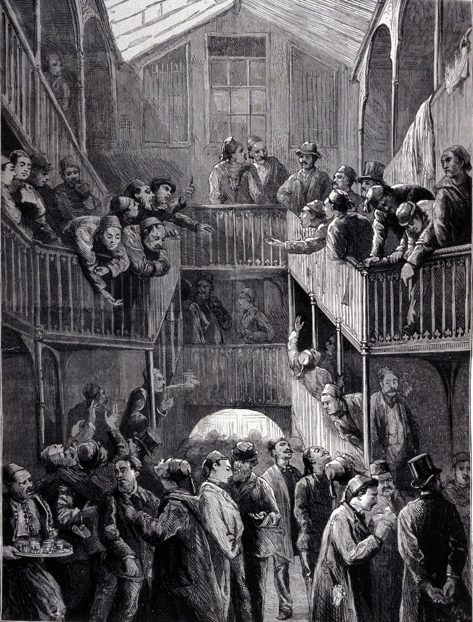Konstantinopel: børsen i forstaden Galata i 1878. av Unknown artist