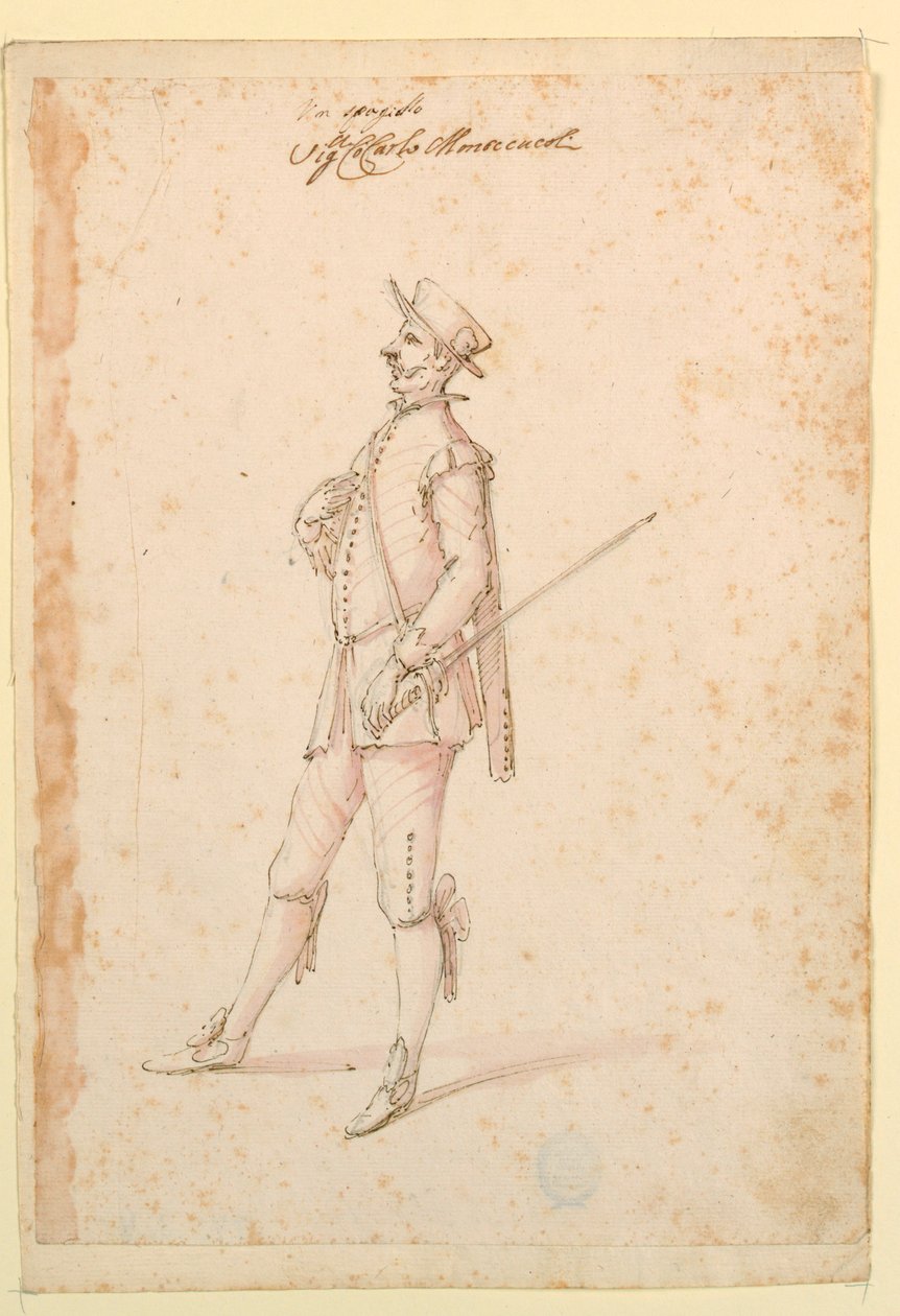 Kostymedesign: En kaptein for en ballett av Unknown artist