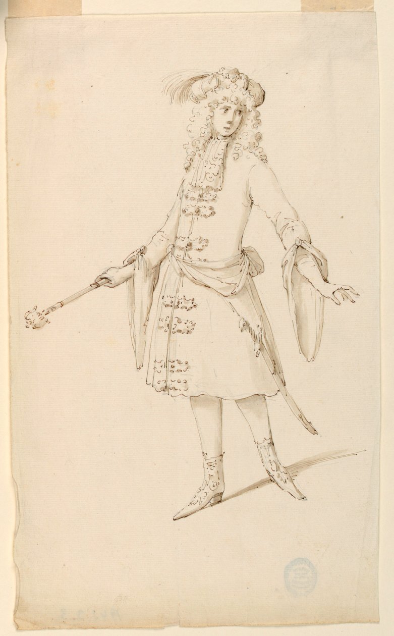 Kostymedesign: En adelsmann, konge eller prins for en ballett av Unknown artist