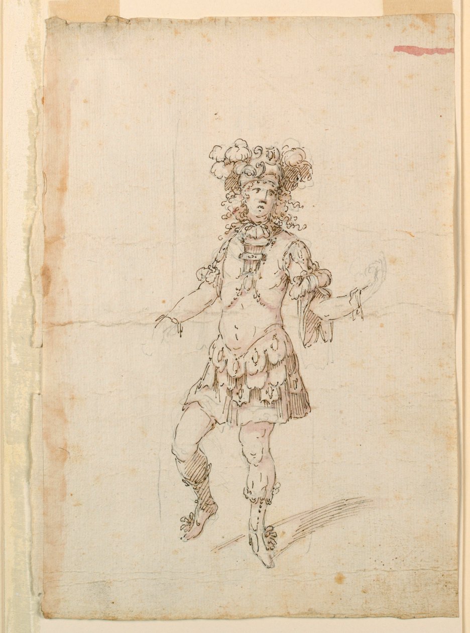Kostymedesign: Mannlig danser for en ballett av Unknown artist