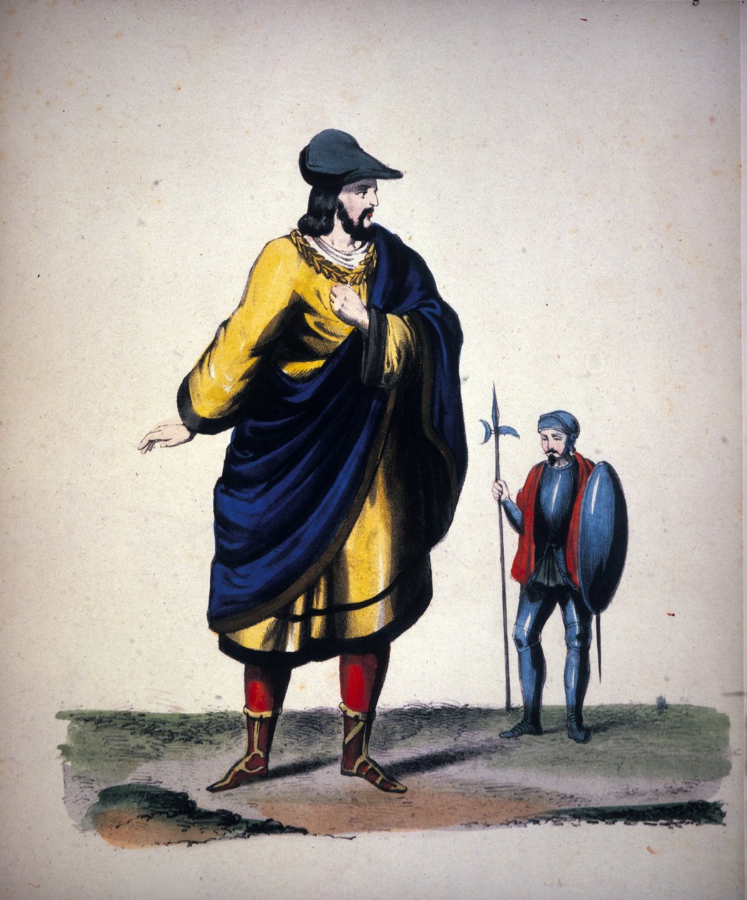 Kostyme til grev di Luna for operaen "" Il Trovatore "" (Le Ferre) av den italienske komponisten Giuseppe Verdi (1813-1901) av Unknown artist