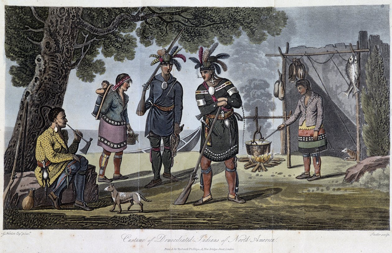 Kostymer til domisilierte indianere i Nord-Amerika, av Heriot, George (1766-1844) av Unknown artist