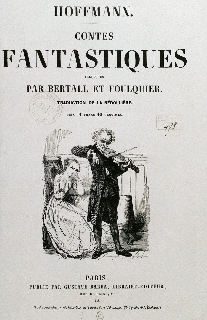 Rådmann Krespel (Rat Krespel), cover av "Les contes fantastiques" av Ernst Theodor Amadeus Hoffmann av Unknown artist
