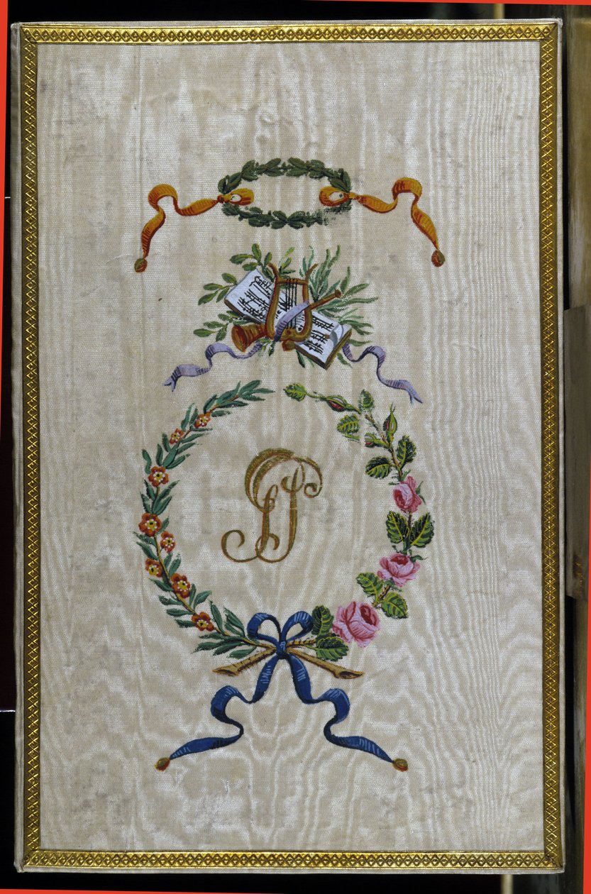 Cover av librettoen "" Medee a Corinthe"" av Giovanni Simone Mayr (Johann Simon Mayr) (1763-1845), som tilhørte den italienske sangeren Giuditta Pasta (se initialene hans GP) Theatre Carcano 1829 av Unknown artist