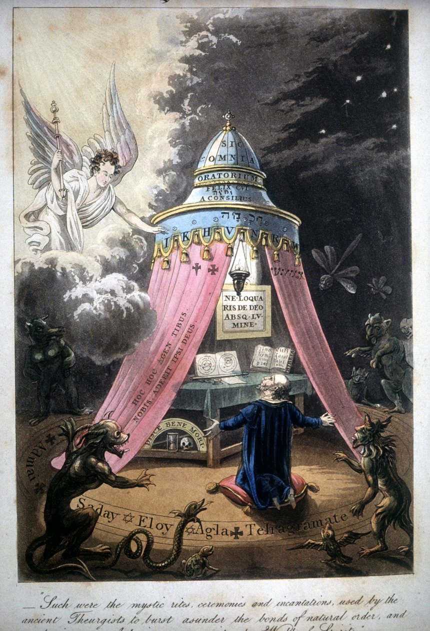 Magisk seremoni. Bok av 1825. Bibl. Morando, Milan. av Unknown artist